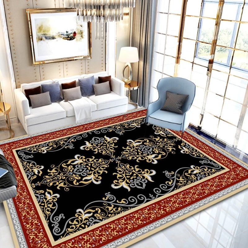 1-Piece Floral Pattern Anti-Slip Softness Carpet Multicolour 50x80cm - Image 1