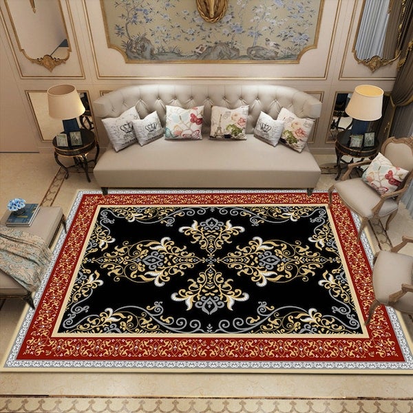1-Piece Floral Pattern Anti-Slip Softness Carpet Multicolour 50x80cm - Image 2