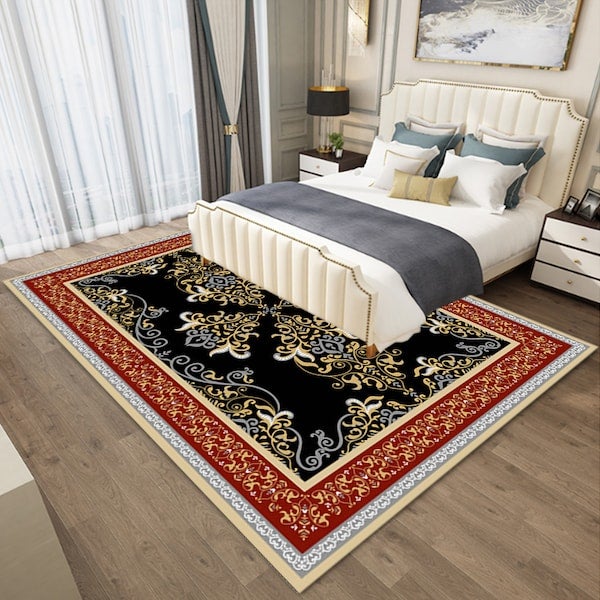 1-Piece Floral Pattern Anti-Slip Softness Carpet Multicolour 50x80cm - Image 3