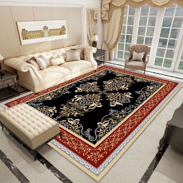 1-Piece Floral Pattern Anti-Slip Softness Carpet Multicolour 50x80cm - Image 4