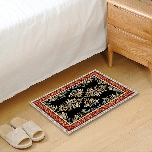 1-Piece Floral Pattern Anti-Slip Softness Carpet Multicolour 50x80cm - Image 5