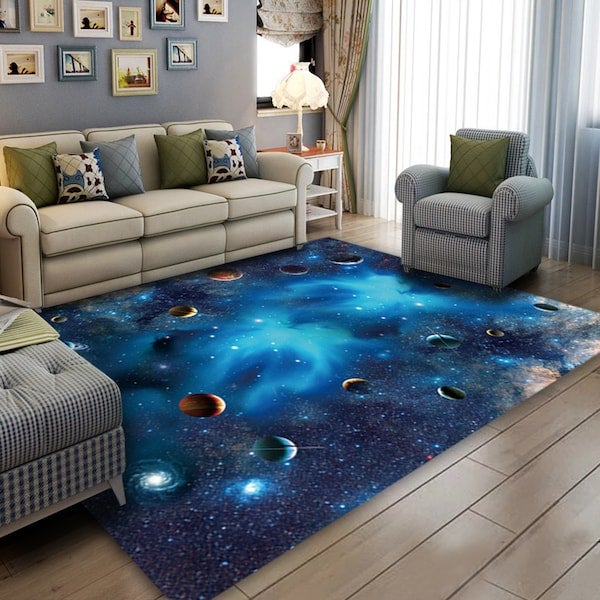1-Piece Creative Anti-Slip Simple Carpet Blue 40x60cm  - Image 2
