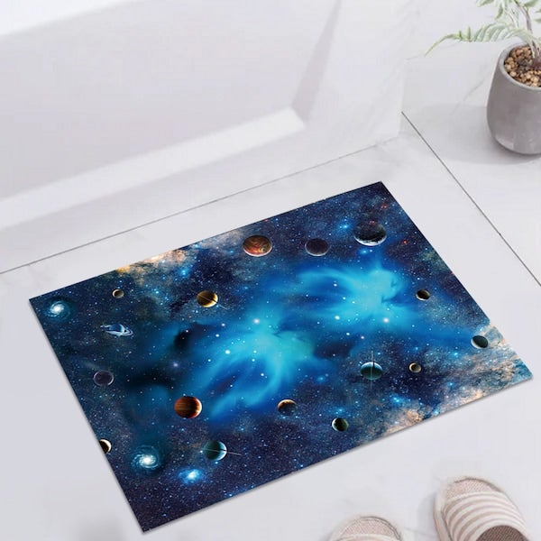 1-Piece Creative Anti-Slip Simple Carpet Blue 40x60cm  - Image 5