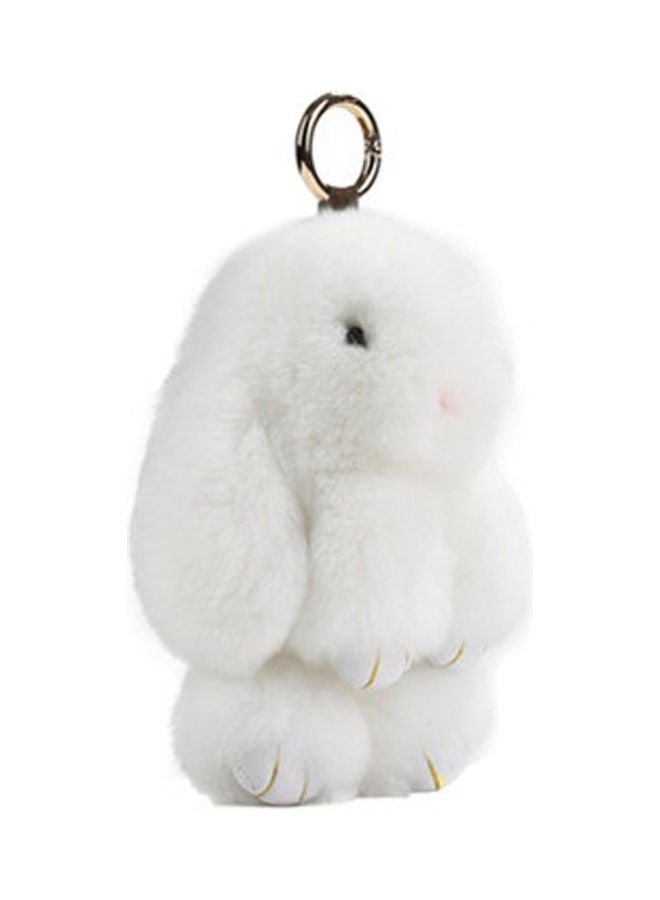 Generic - Lovely Fluffy Rabbit Keychain White - Image 1