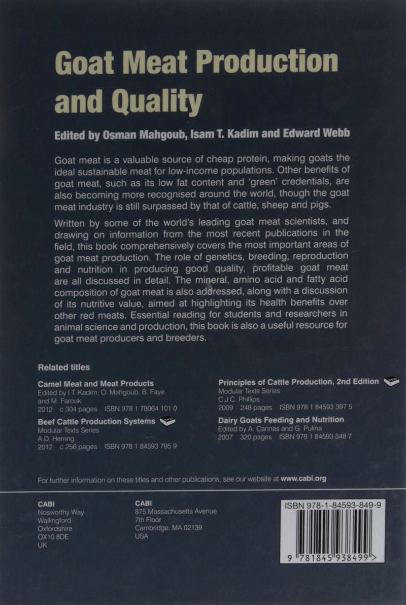 Goat Meat Production And Quality Paperback English by Osman Mahgoub - 38537  - Image 2