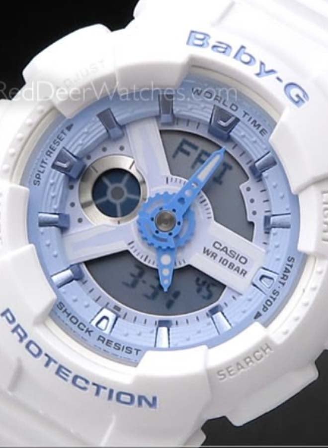 CASIO Women's Rubber Analog/Digital Watch BA110BE-7A - Image 4