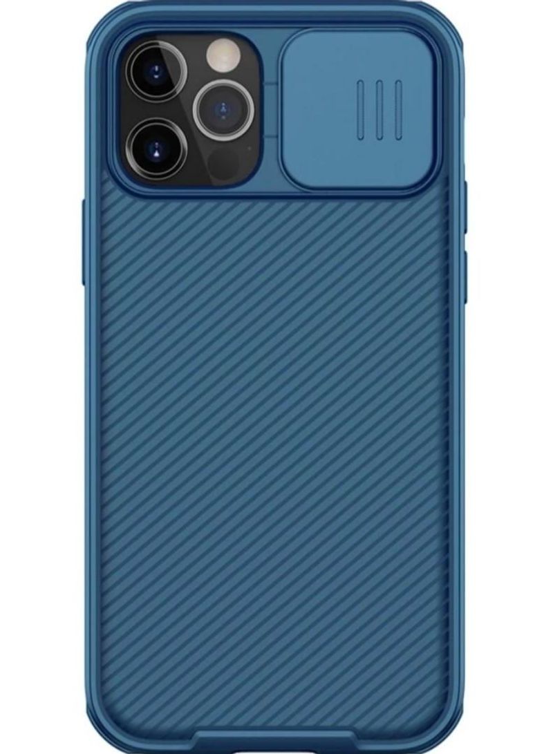 Camshield Series Back Case Cover With Slide Camera For Iphone 12 Pro Blue