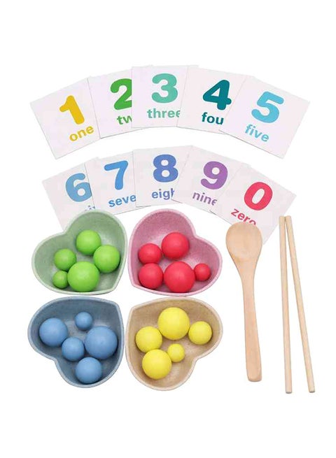 Counting Montessori Ball Set With Number Flash Cards