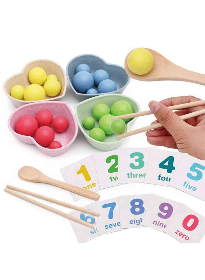 Counting Montessori Ball Set With Number Flash Cards