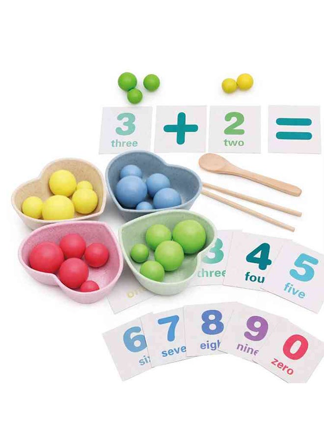 Counting Montessori Ball Set With Number Flash Cards