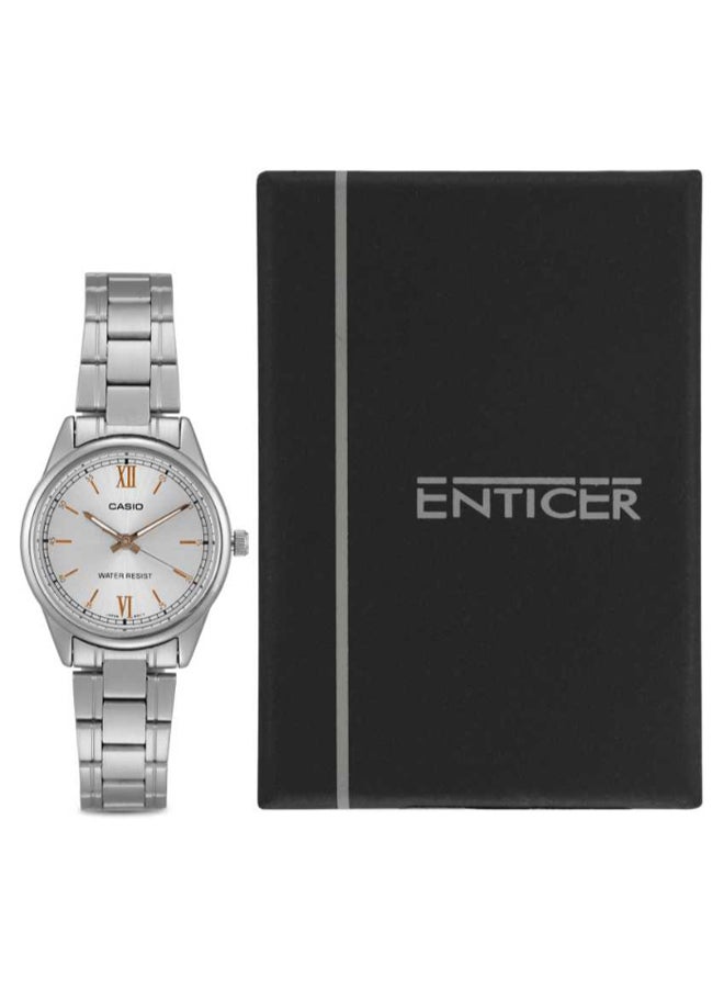 CASIO Women's Dress Stainless Steel Analog Wrist Watch LTP-V005D-7B2UDF - 34 mm - Silver - Image 5