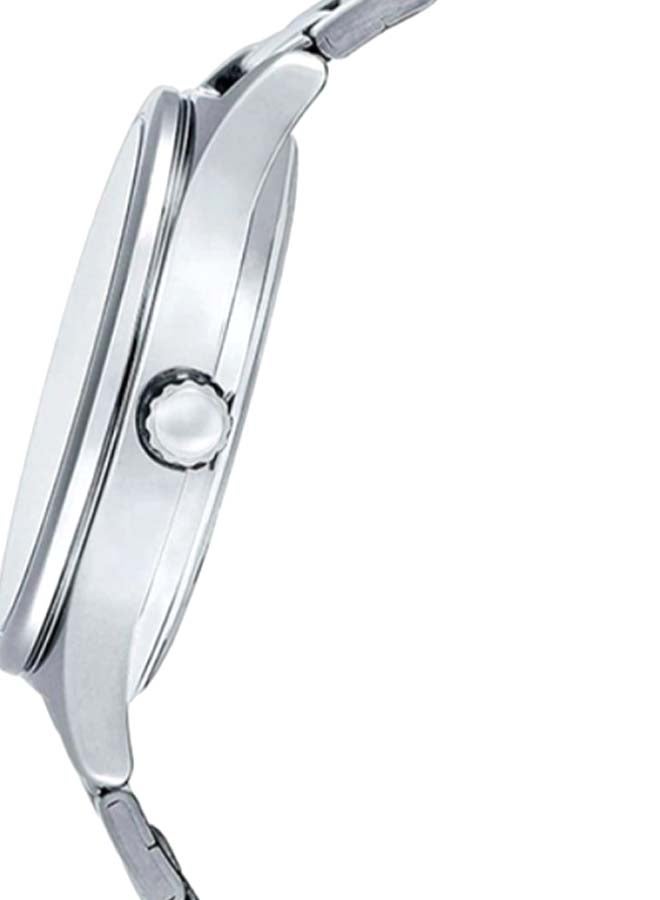 كاسيو ساعة يد بعقارب وسوار من الإستانلس ستيل طراز MTP-V006D-1B2UDF 33 ملم - فضي للرجال - Image 2