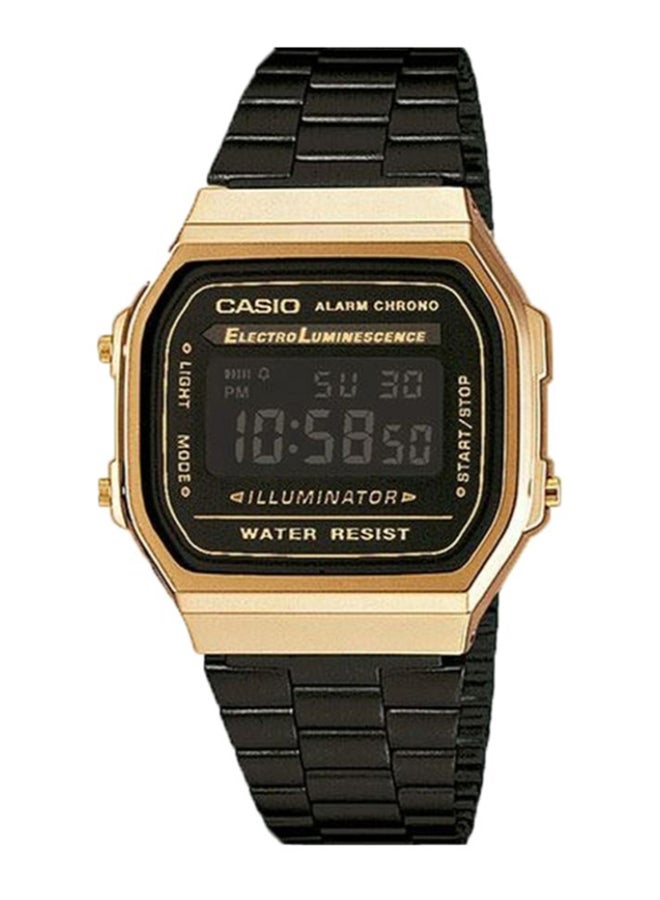 CASIO Men's Vintage Stainless Steel Digital Watch A168WEGB-1BEF - 39 mm - Black - Image 1