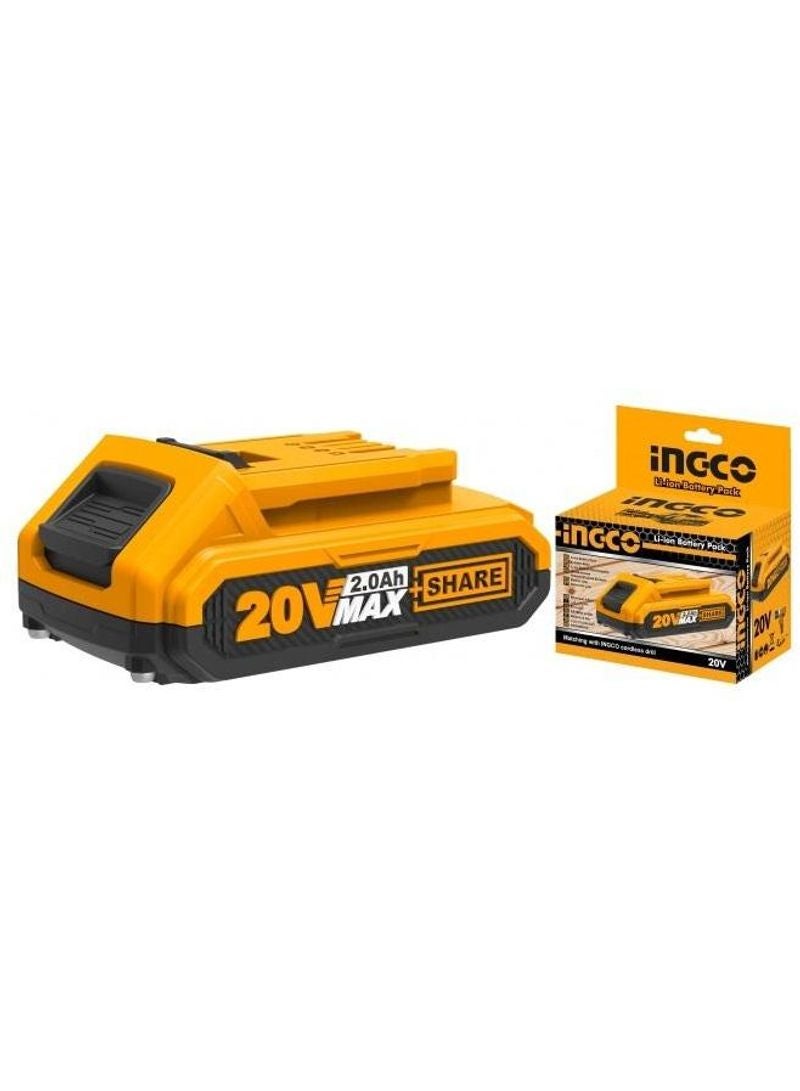 INGCO 20V Max Li-Ion Power Tools Battery yellow/Black 0cm