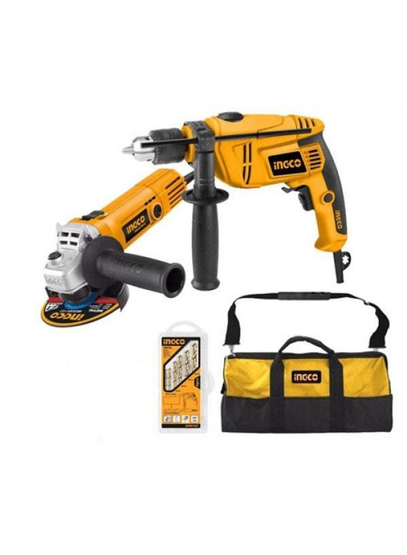 INGCO Electric Impact Drill yellow/Black 