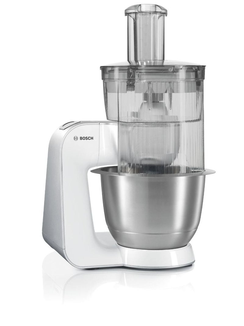 بوش ماكينة مطبخ من الستانلس ستيل مع مطحنة وخلاط 3.9 L 900.0 W MUM54251 أبيض/رمادي/فضي - Image 2