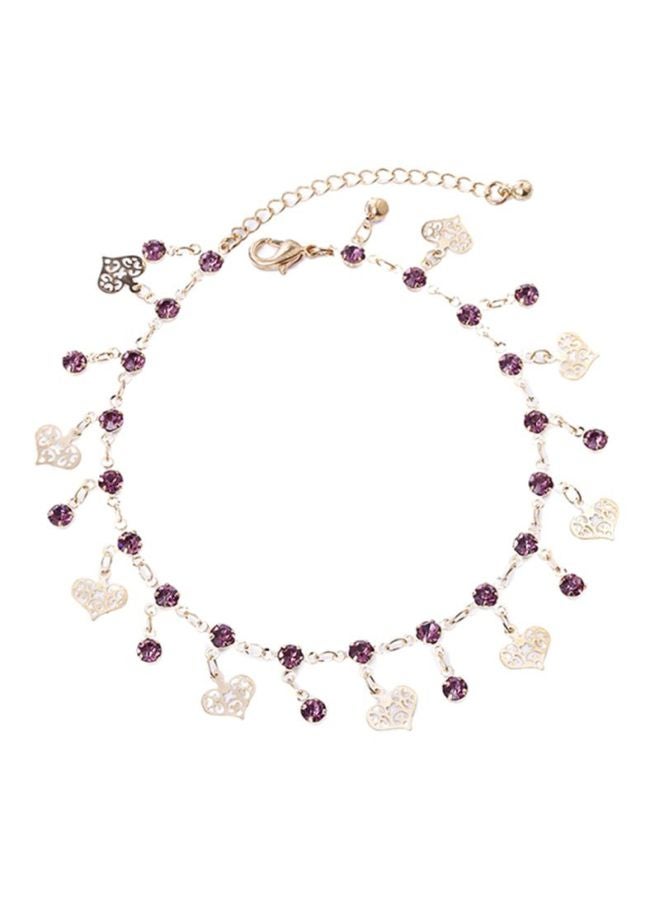 Stone Studded Metal Anklet