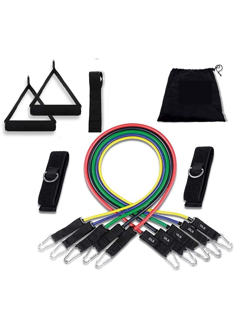 Generic 8-Piece Fitness Pull Rope Resistance Band With Accessories Set  - Image 1