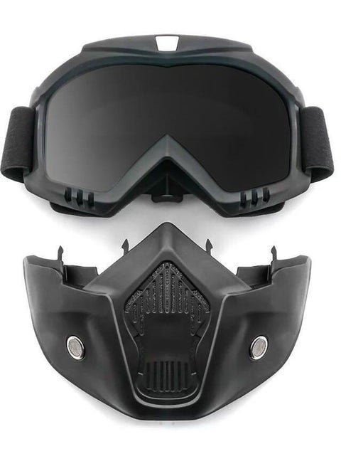 قناع الوجه لركوب الدراجات مع قناع قابل للفصل وفلتر للفم