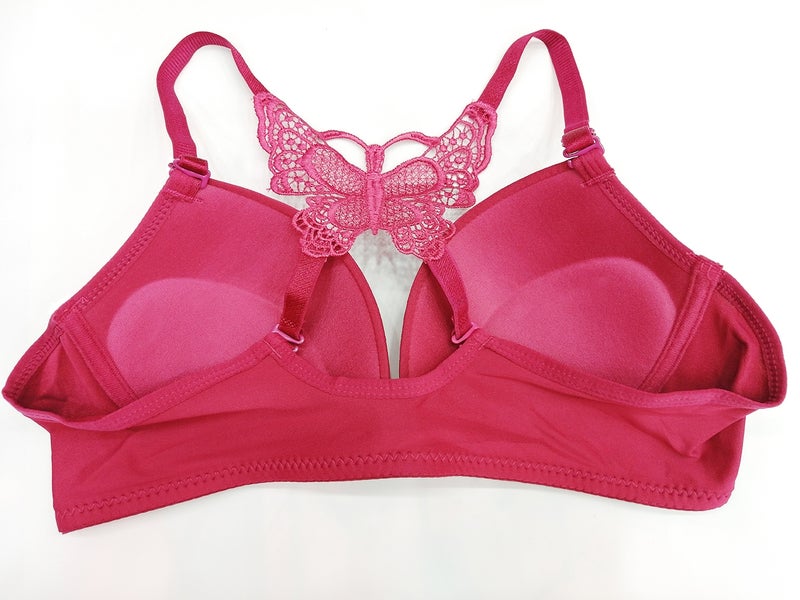 Generic - Front Open Padded Pushup Bra maroon - Image 1