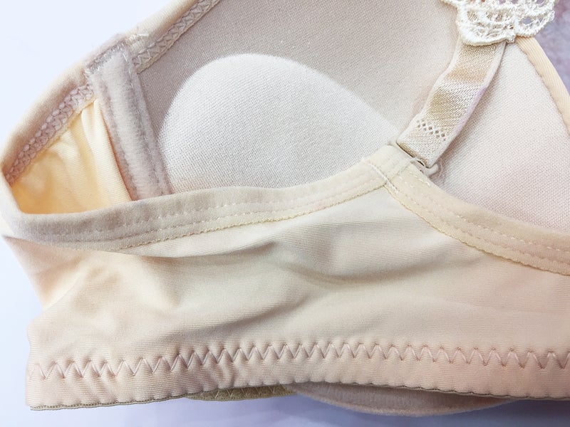 Front Open Padded Pushup Bra creem - Image 3