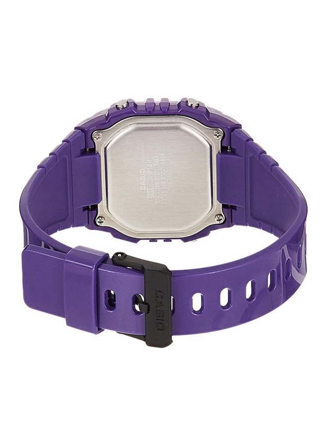 كاسيو ساعة يد رقمية للشباب طراز W-215H-6AVDF - 41 مم - أرجواني للنساء - Image 2