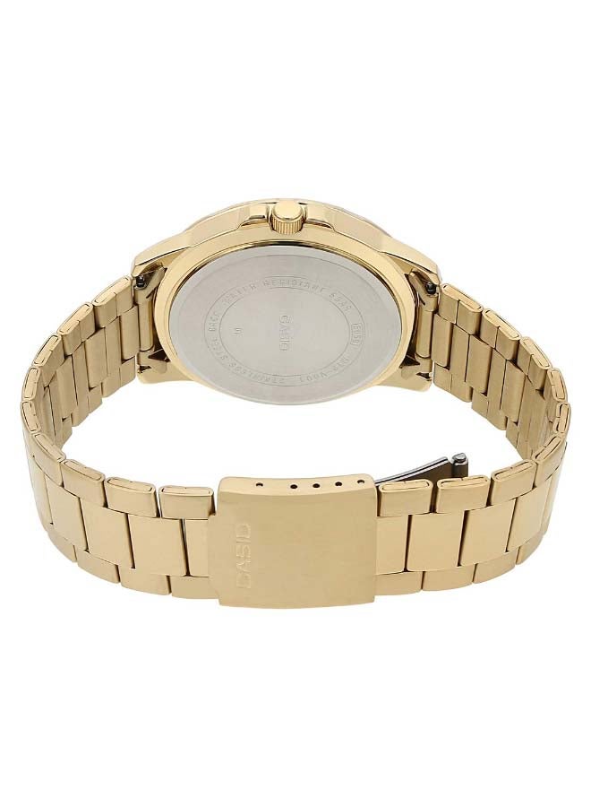 CASIO Men's Enticer Analog Watch MTP-VD01G-1B - 45 mm - Gold - Image 2