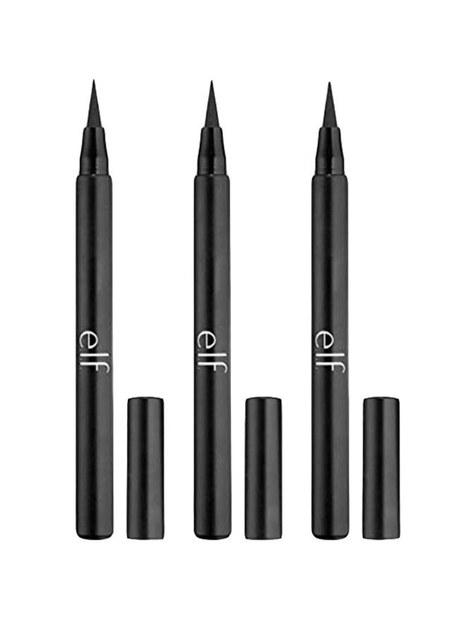 e.l.f. 3-Piece Intense Ink Eyeliner Set Black  - Image 1