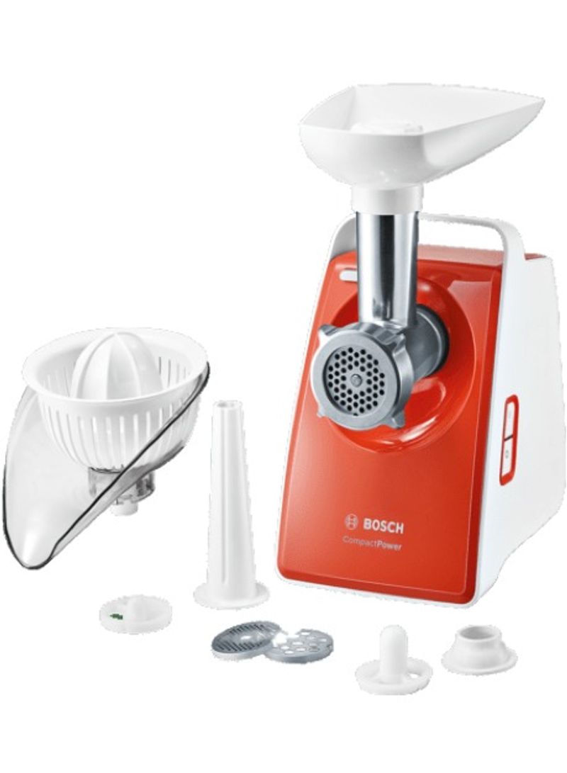 BOSCH CompactPower Meat Mincer 1600.0 W MFW3630I Orange/White/Silver - Image 1