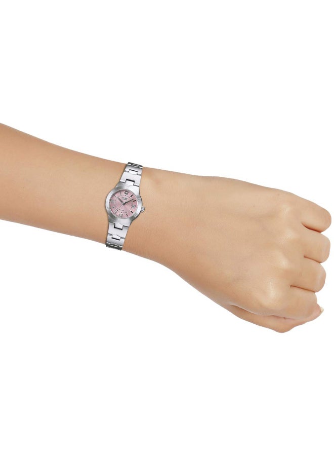 كاسيو ساعة يد بعقارب وسوار من الستانلس ستيل طراز LTP-1241D-4ADF للنساء - Image 4