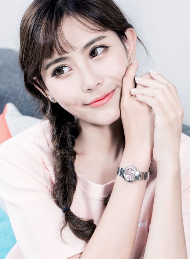 كاسيو ساعة يد بعقارب وسوار من الستانلس ستيل طراز LTP-1241D-4ADF للنساء - Image 5