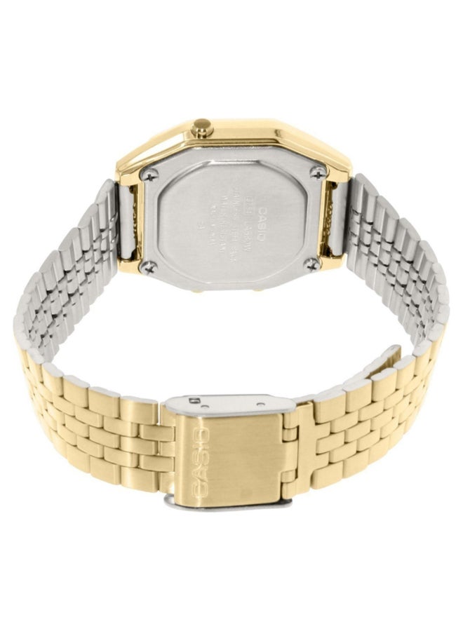 كاسيو ساعة رقمية بسوار معدني طراز LA680WGA-4C women - Image 3