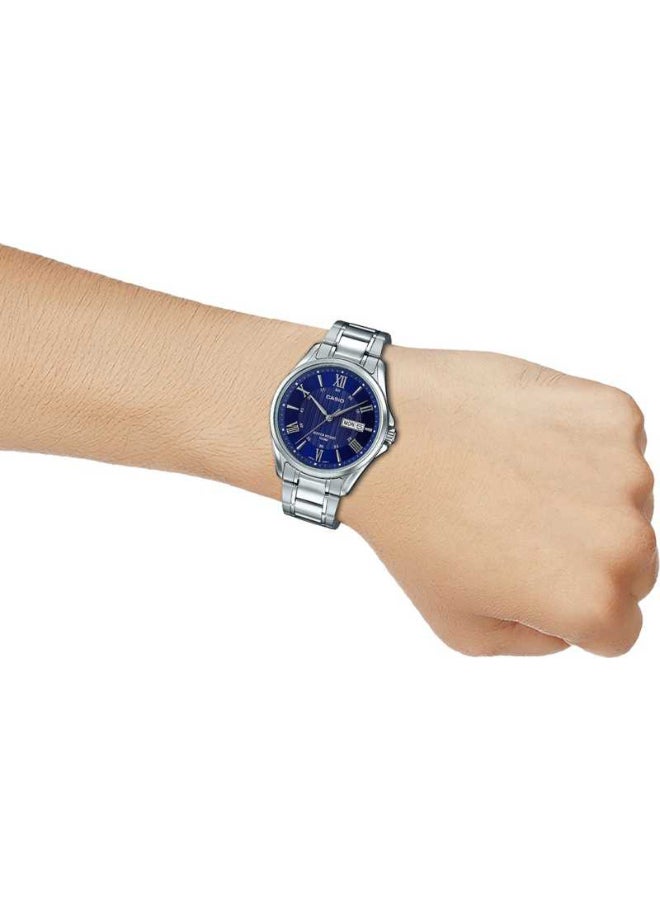 Men's Enticer Stainless Steel Analog Wrist Watch MTP-1384D-2AVDF
