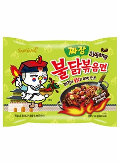 Hot Chicken Flavor Ramen Jjajang Korean Black Bean Sauce Instant Noodles Pack 140grams