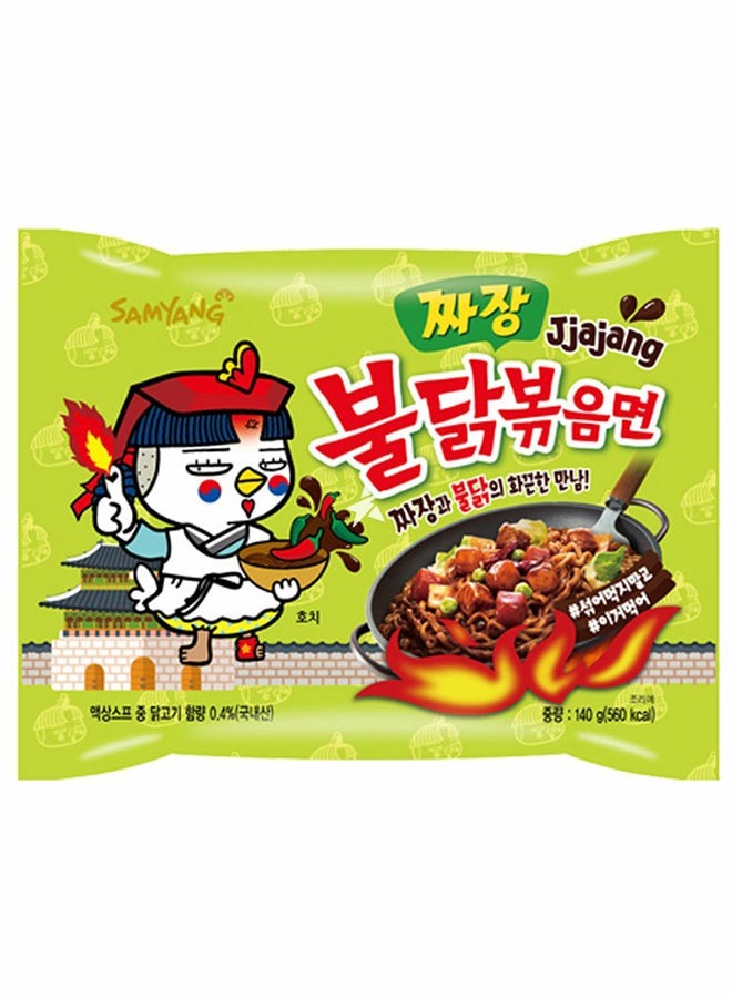 Samyang - Hot Chicken Flavor Ramen Jjajang Korean Black Bean Sauce Instant Noodles Pack 140grams - Image 1