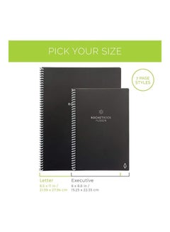 Rocketbook Fusion Smart Reusable Notebook Black  - Image 2