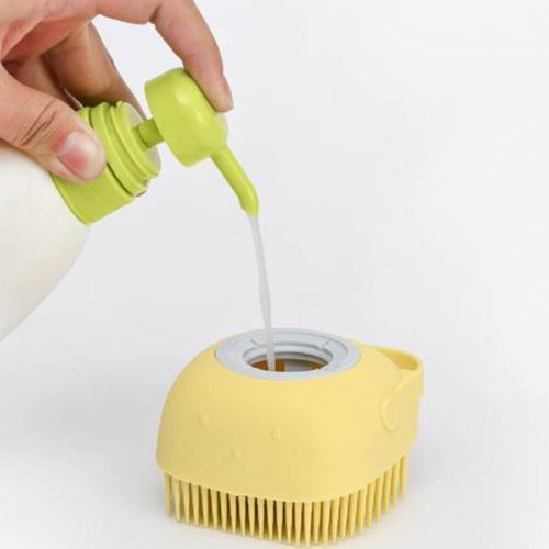 Silicone Bath Massage Brush Yellow - Image 3