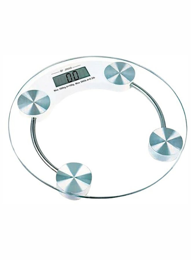 Digital Glass Round Weight Scale Clear  - Image 1