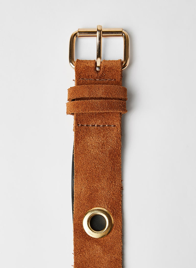 VERO MODA - Shaggy Textured Belt Cognac - Image 1
