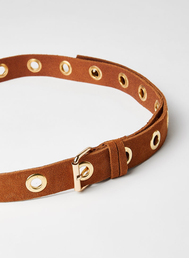 VERO MODA - Shaggy Textured Belt Cognac - Image 1