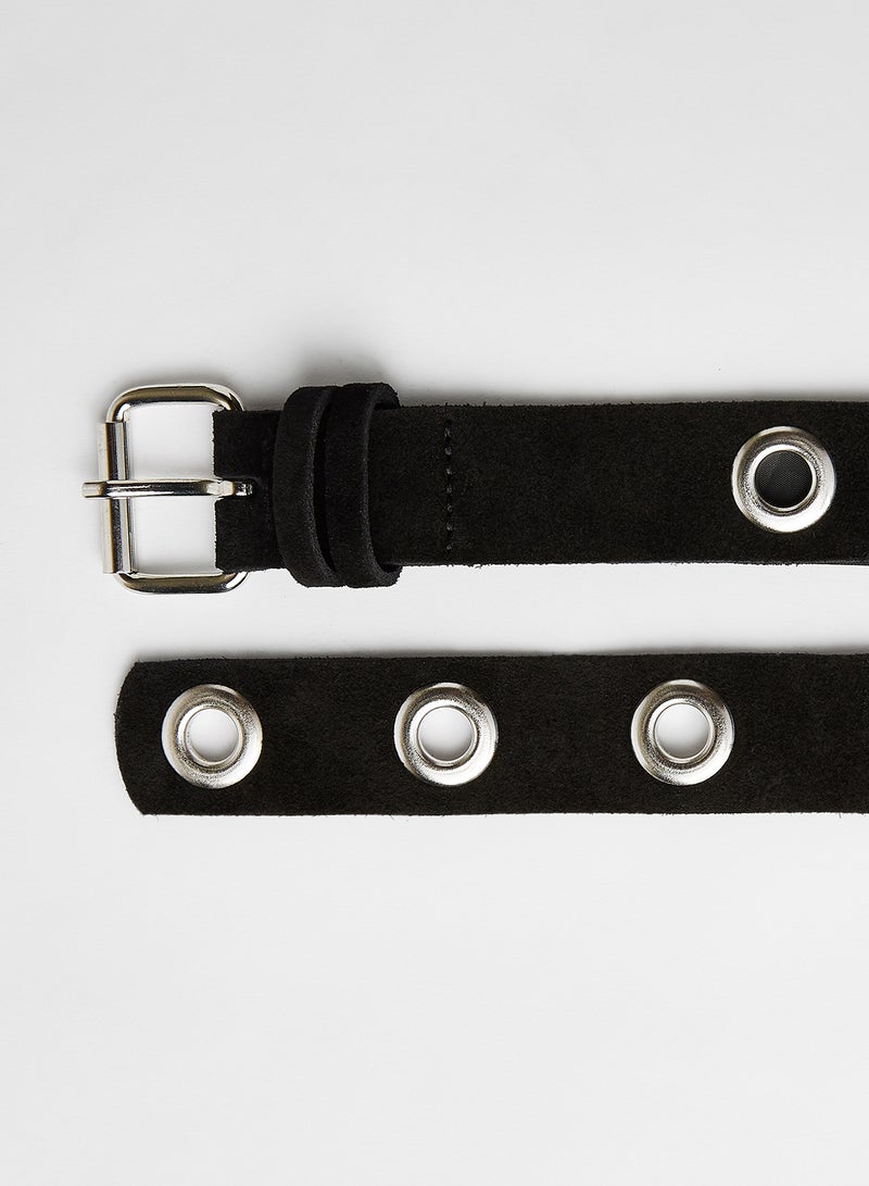 VERO MODA - Shaggy Textured Belt Black - Image 1