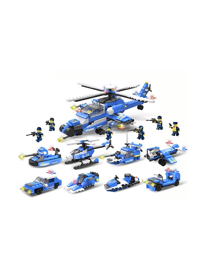 8 In 1 City Police Building Blocks, 563 pcs - Image 1