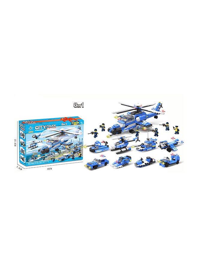 8 In 1 City Police Building Blocks, 563 pcs - Image 2