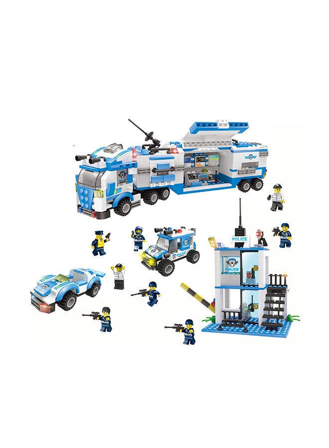 City Police Station Building Blocks, 858 pcs  - Image 1