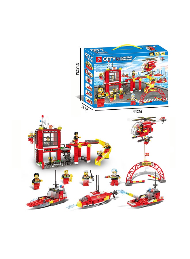 City MarIne Fire Station Firefighter Building Blocks, 641 pcs - Image 2
