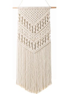 Generic Handmade Woven Macrame Wall Tapestry Beige 40x83centimeter  - Image 1