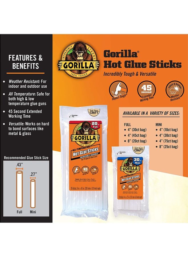 Gorilla Hot Glue Sticks Clear  - Image 3