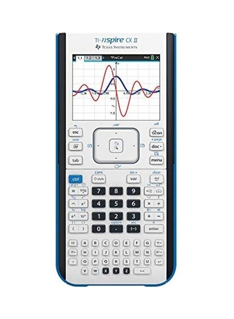 Texas Instruments TI-Nspire CX II Color Graphing Calculator with Student Software (PC/Mac) White