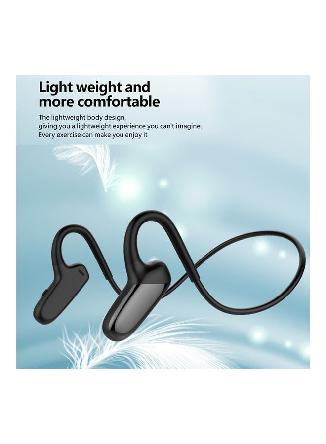 Generic - F808 Wireless Bone Bluetooth 5.0 Headset Black - Image 1