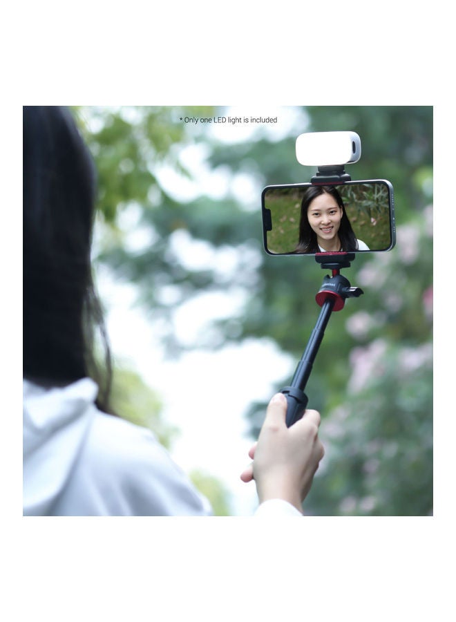 VL30 Mini LED Video Light with Cold Shoe Mount Diffuser Black/White